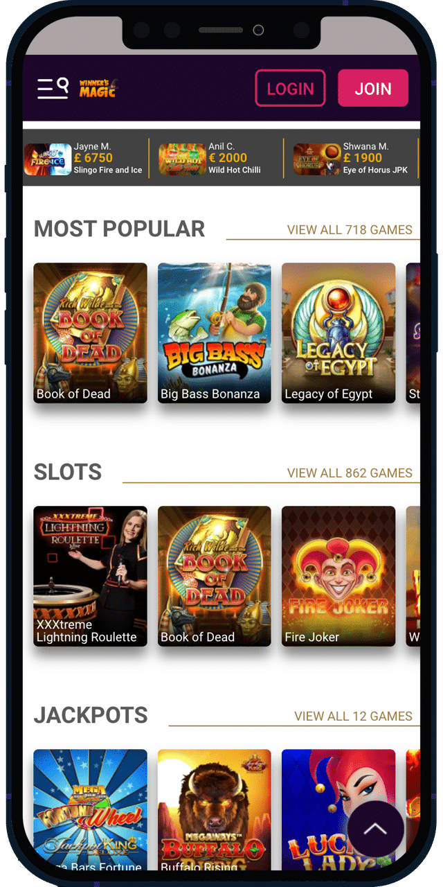 Winner's Magic Casino screenshot