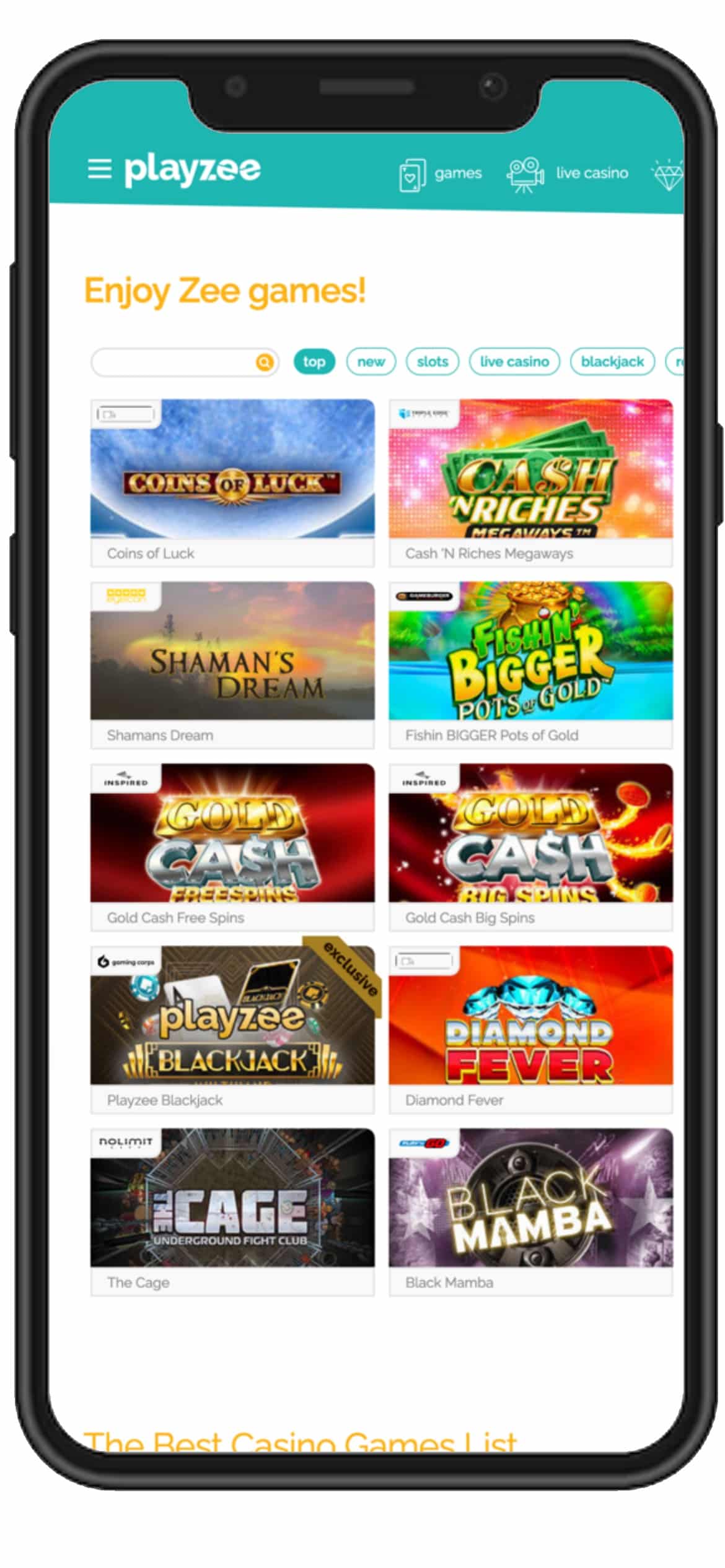 Playzee Casino screenshot