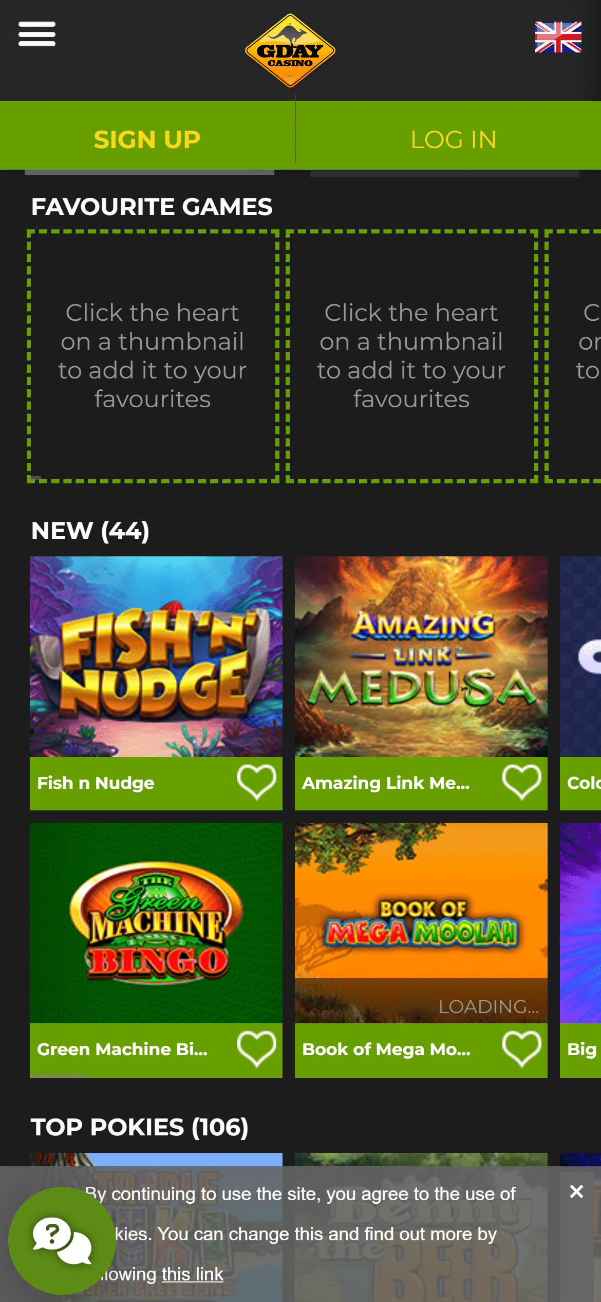 GDay Casino screenshot
