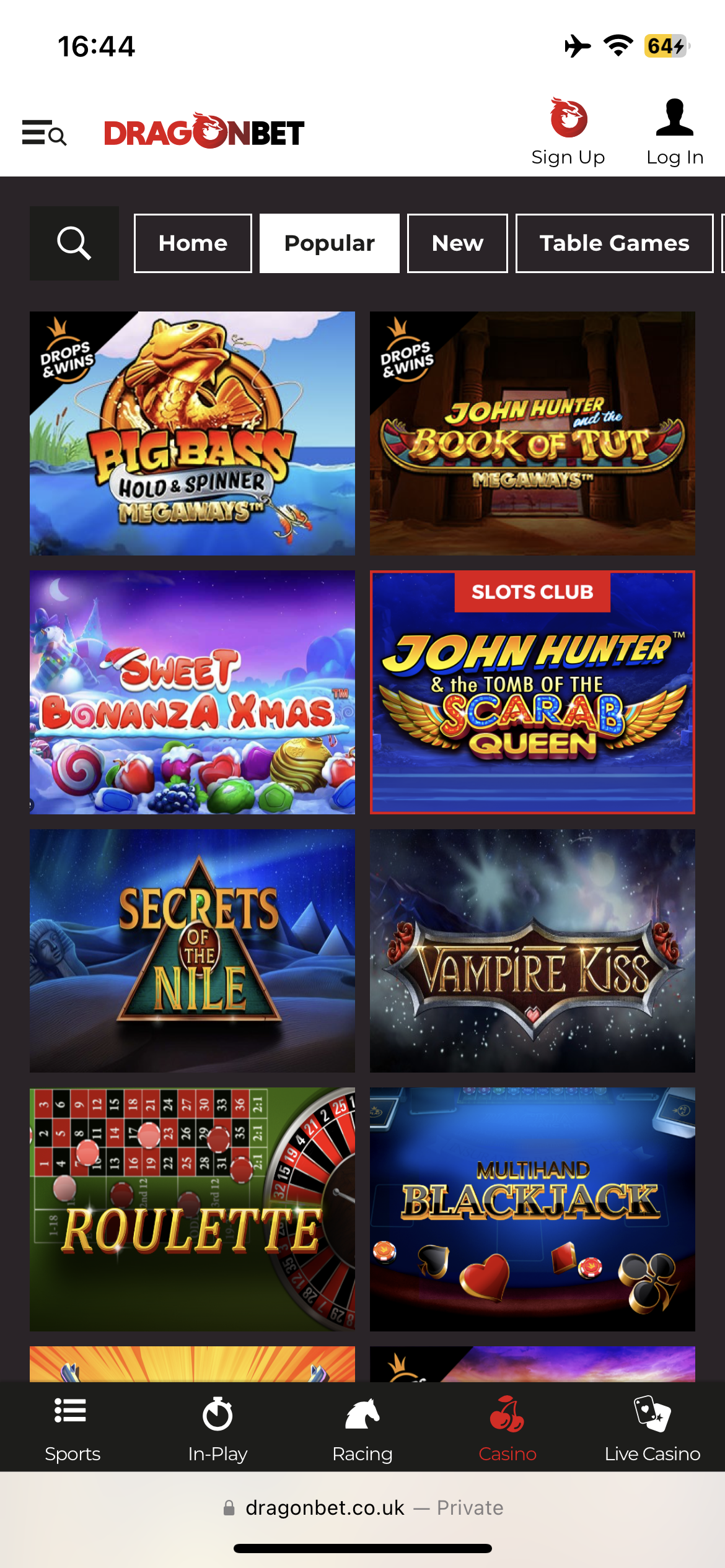 DragonBet Casino screenshot